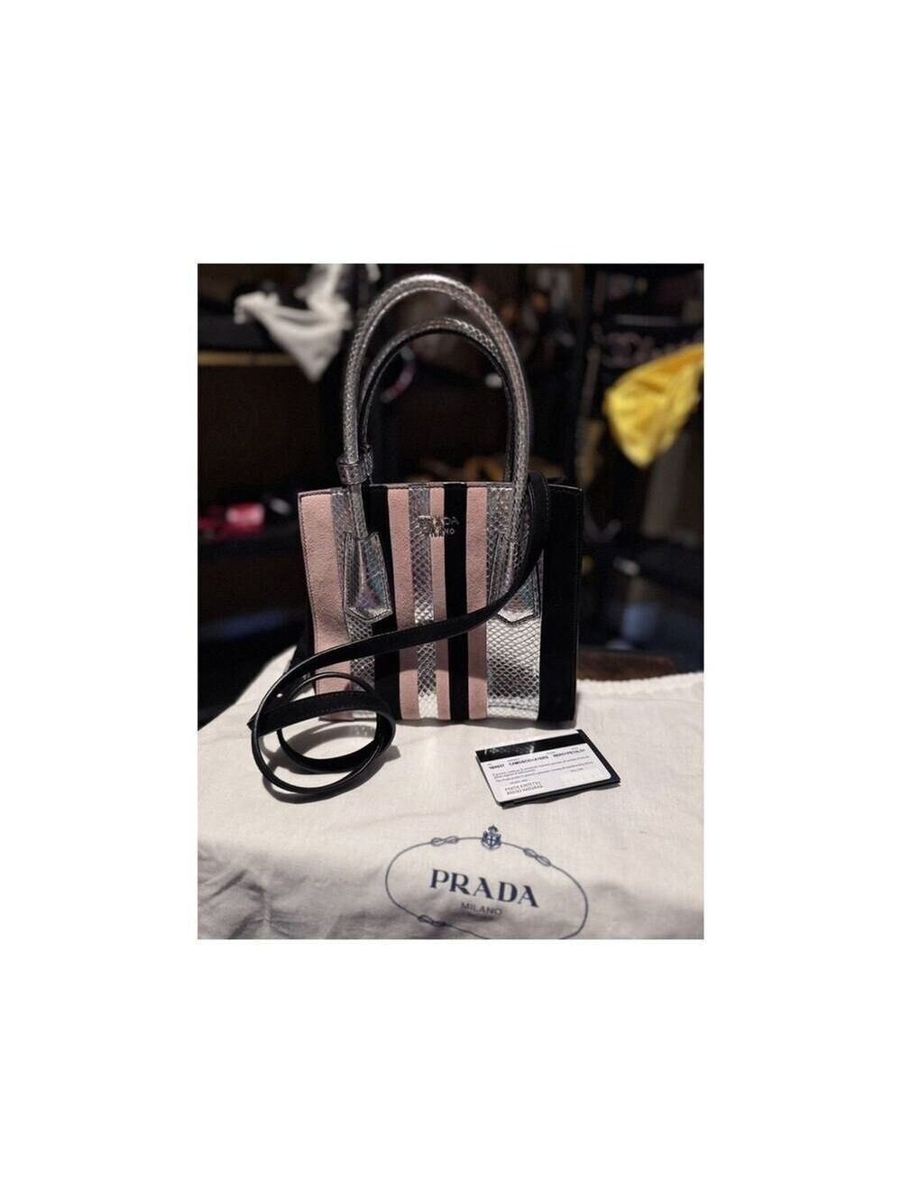 Prada Camoscio Ayers 2 Way Tote, Dust Bag - Picture 2 of 16